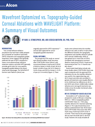 Wavefront Optomized vs. Topography-Guided Corneal Ablations with WAVELIGHT Platform: A Summary of Visual Outcomes