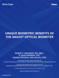 Unique Biometric Benefits Of The Argos® Optical Biometer