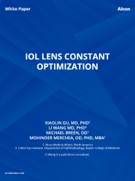 IOL Lens Constant Optimization