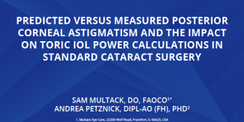 Predicted Versus Measured Posterior Corneal Astigmatism And The Impact On Toric IOL Power Calculations In Standard Cataract Surgery