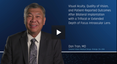 Visual Acuity, Quality of Vision, and Patient-Reported Outcomes after Bilateral Implantation with a Trifocal or Extended Depth of Focus Intraocular Lens