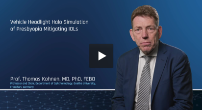 Vehicle headlight halo simulation of presbyopia correcting IOLs - image