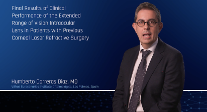 Final Results Of Clinical Performance Of The Extended Range Of Vision Intraocular Lens In Patients With Previous Corneal Laser Refractive Surgery